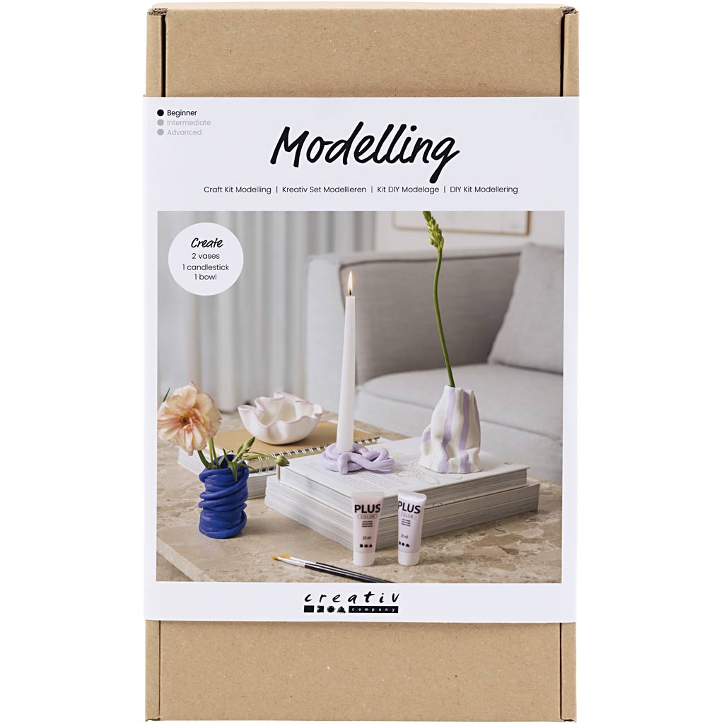 Creatief bedrijf hobbyset boetseren potten en vazen