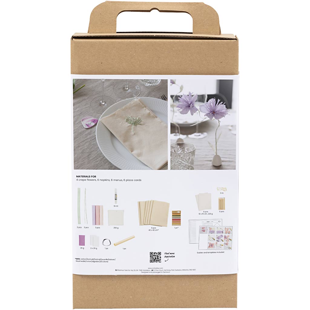 Creatief bedrijf hobbyset tafeldecoratie pastelkleuren