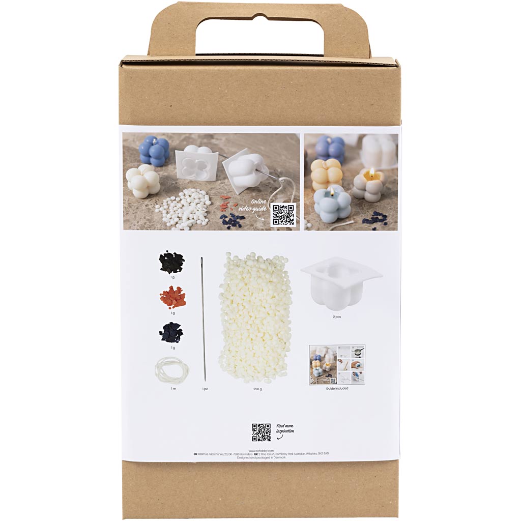 Creativ company https: www.cchobby.nl hobbyset-kaarsen-maken-bubble-sojakaars-beige-lichtblauw-creme-1-doos