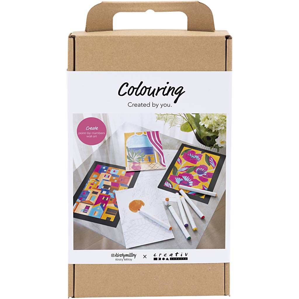 Creativ company hobbyset kleuren schilderen volgens cijfers markeerstiften