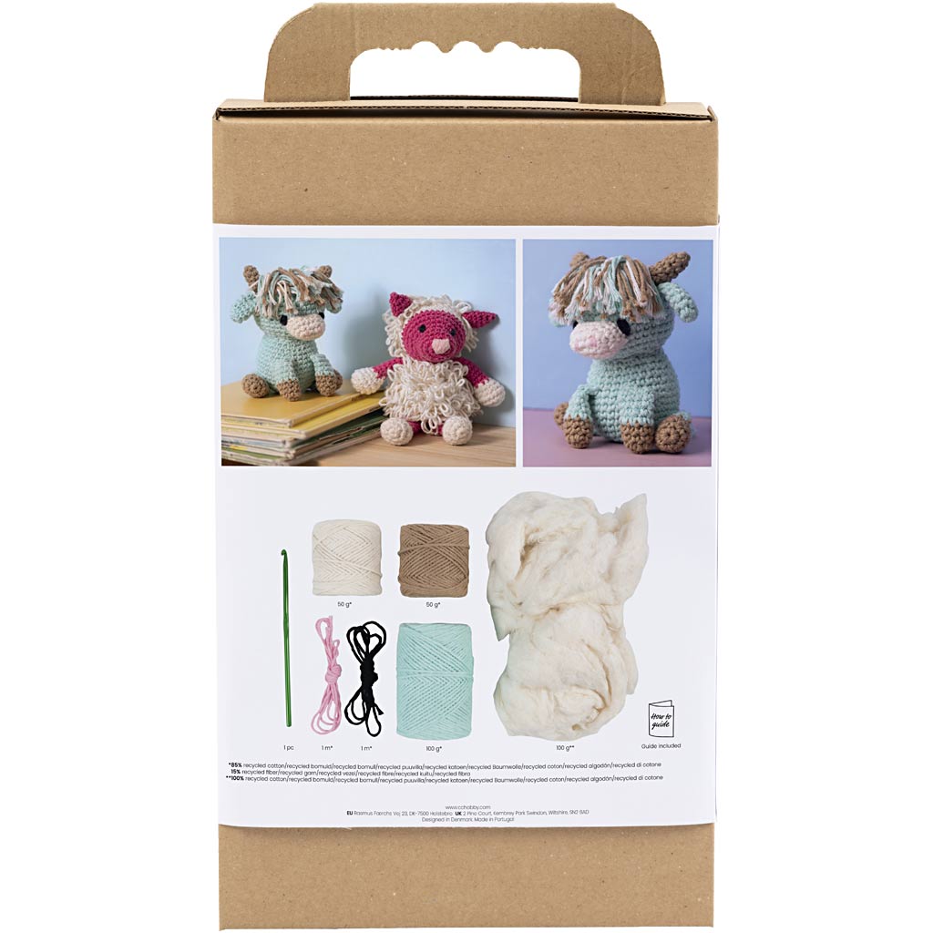Creativ company https: www.cchobby.nl hobbyset-amigurumi-koe-beige-mint-1-doos