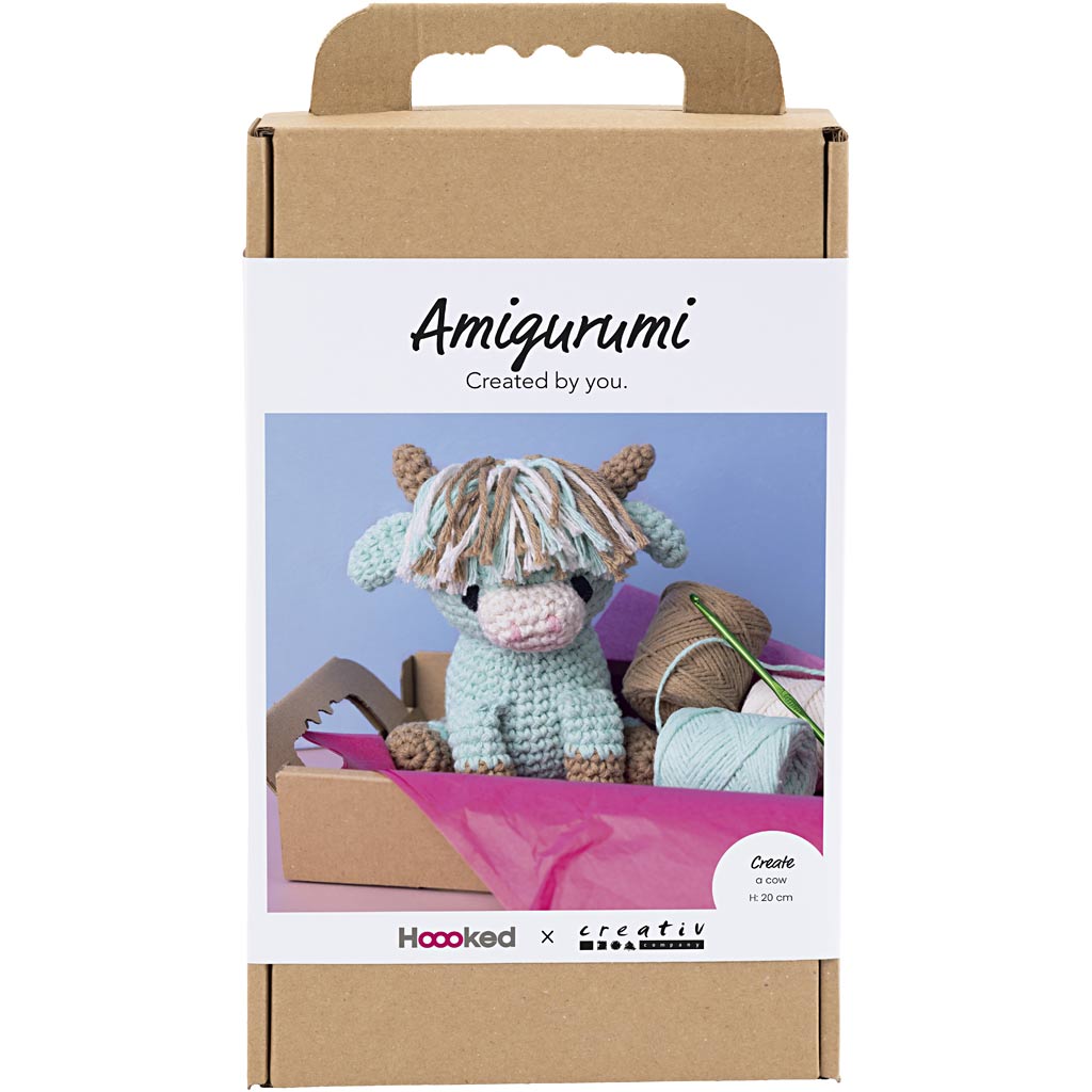 Creativ company https: www.cchobby.nl hobbyset-amigurumi-koe-beige-mint-1-doos