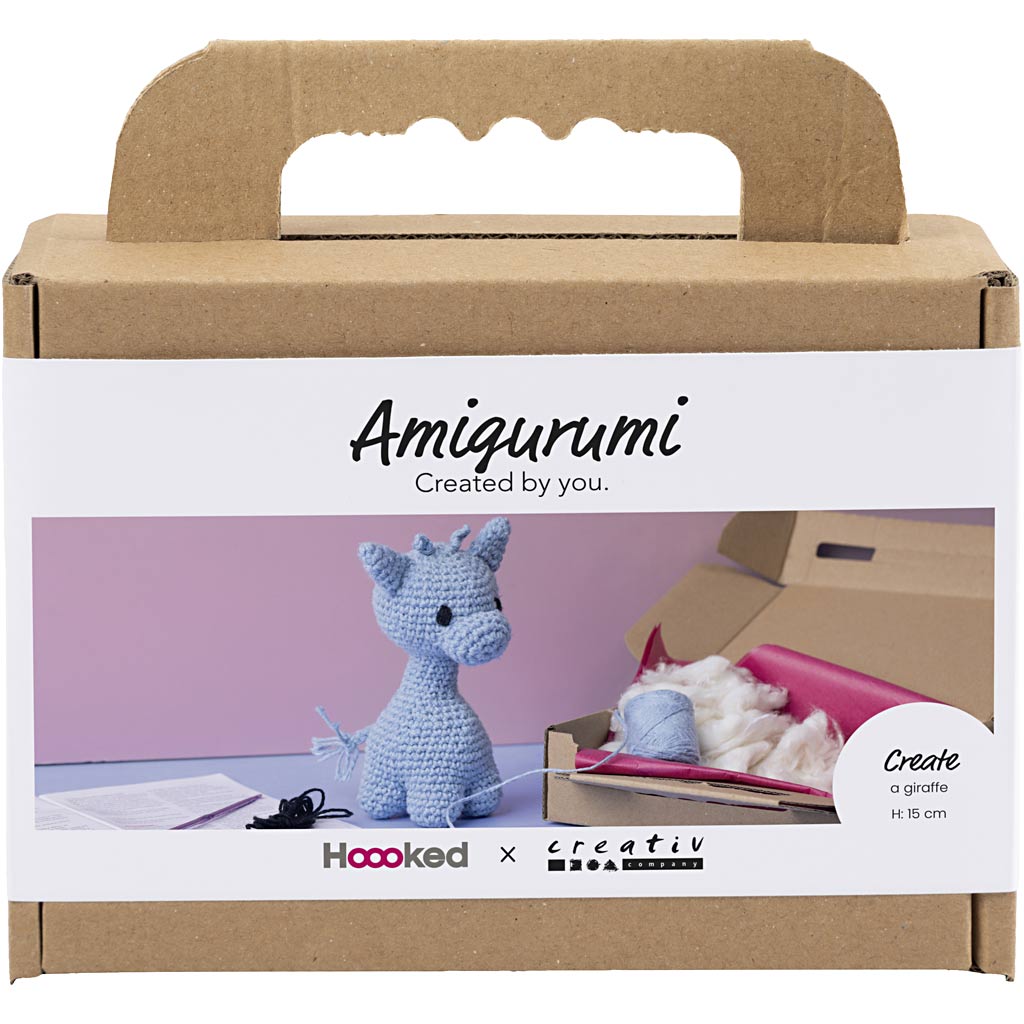 Creativ company https: www.cchobby.nl hobbyset-amigurumi-giraf-lichtblauw-1-doos