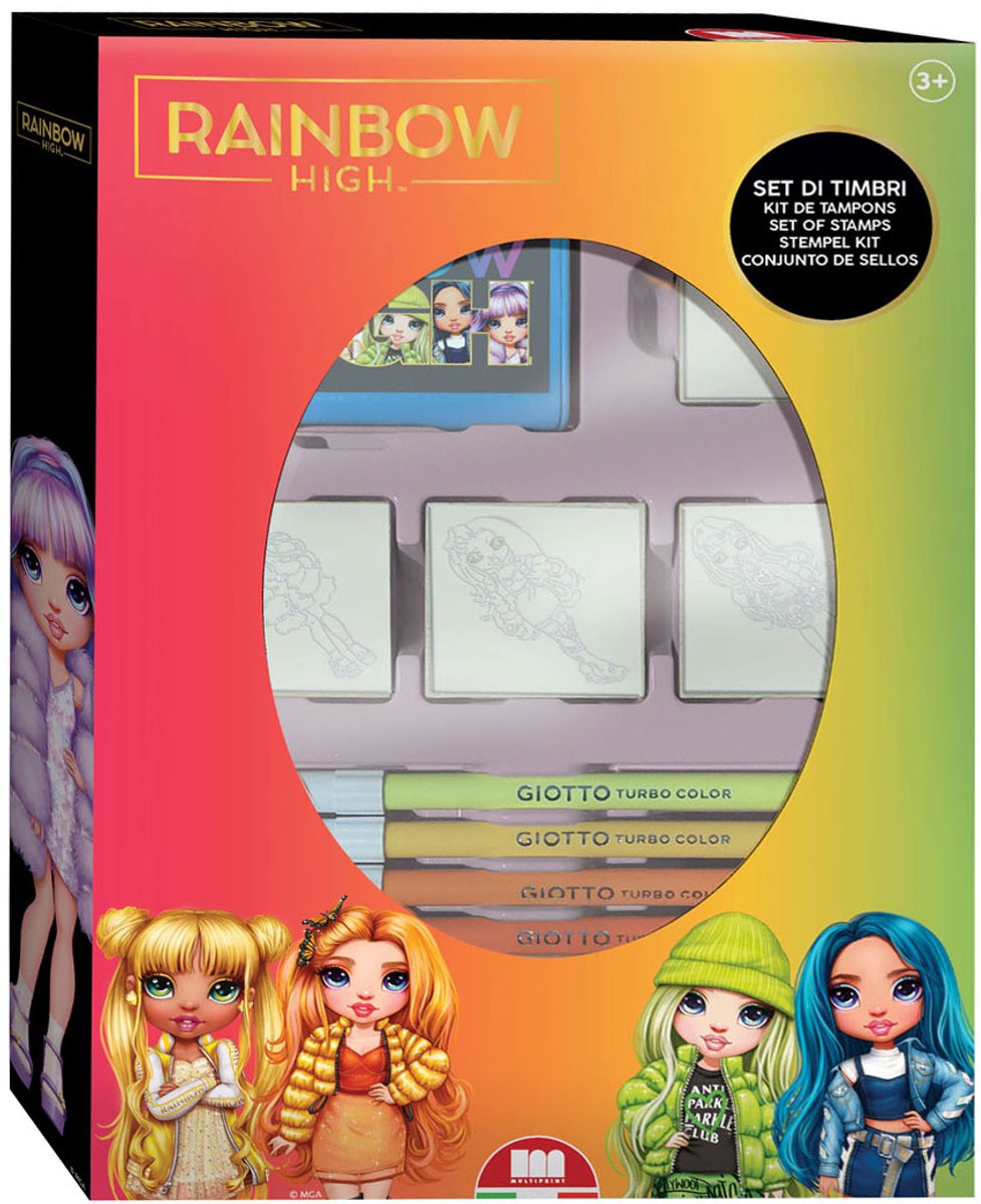 Multiprint regenboog hoge stempelset met 4 stempels