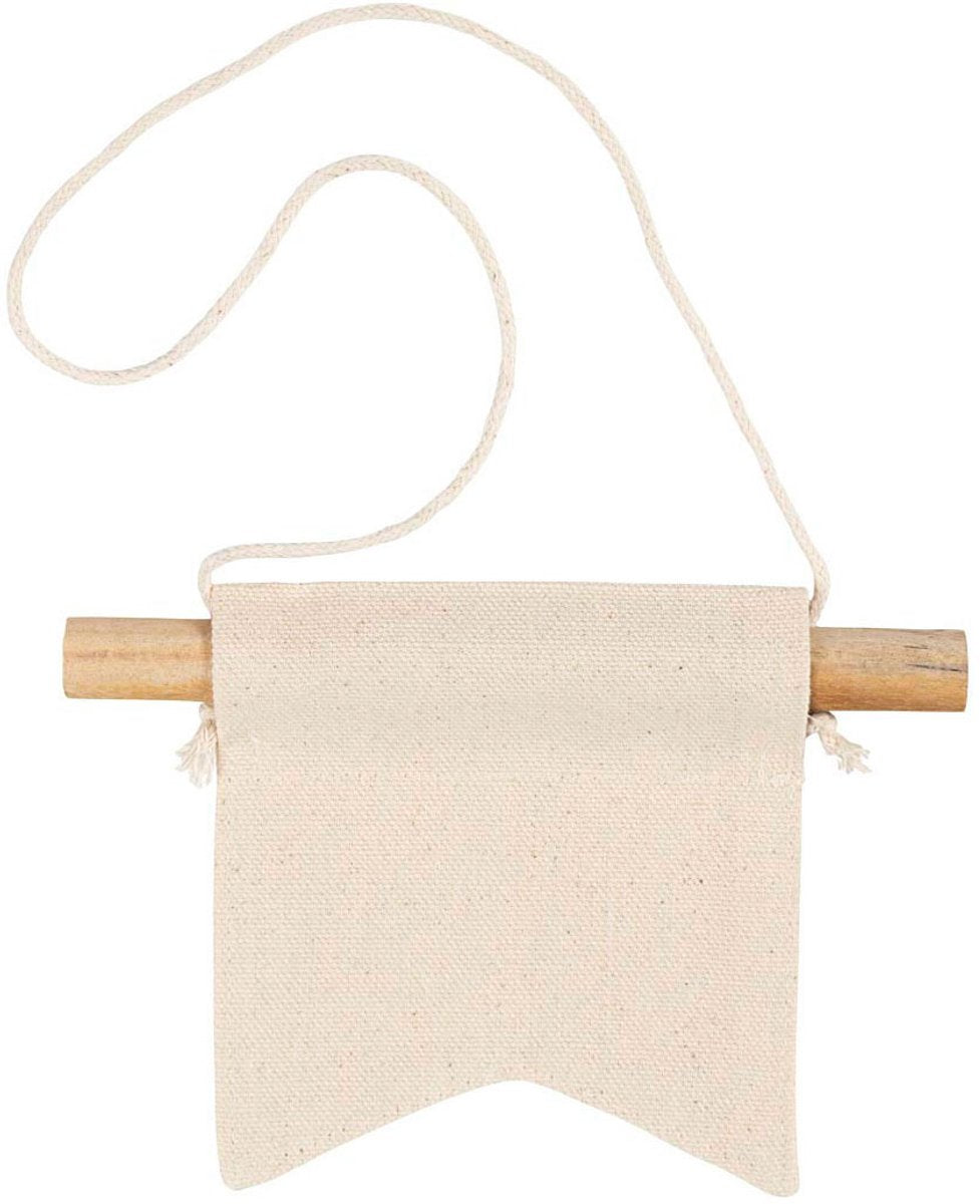 Creativ company wandbanner zwaluwstaartvorm 300gr licht naturel 2 stuks