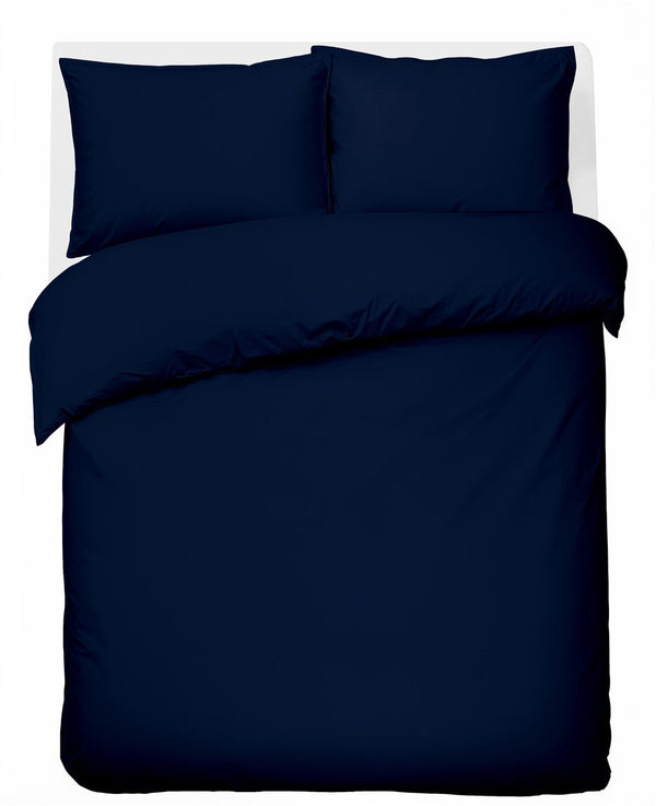 Hush. living hush living - dekbedovertrek percale - 100% katoen - 200tc - extra fris en koel - sterk en slijtvast - 240x220+20cm - 60x70cm kussensloop - met bevestigingslusjes - navy