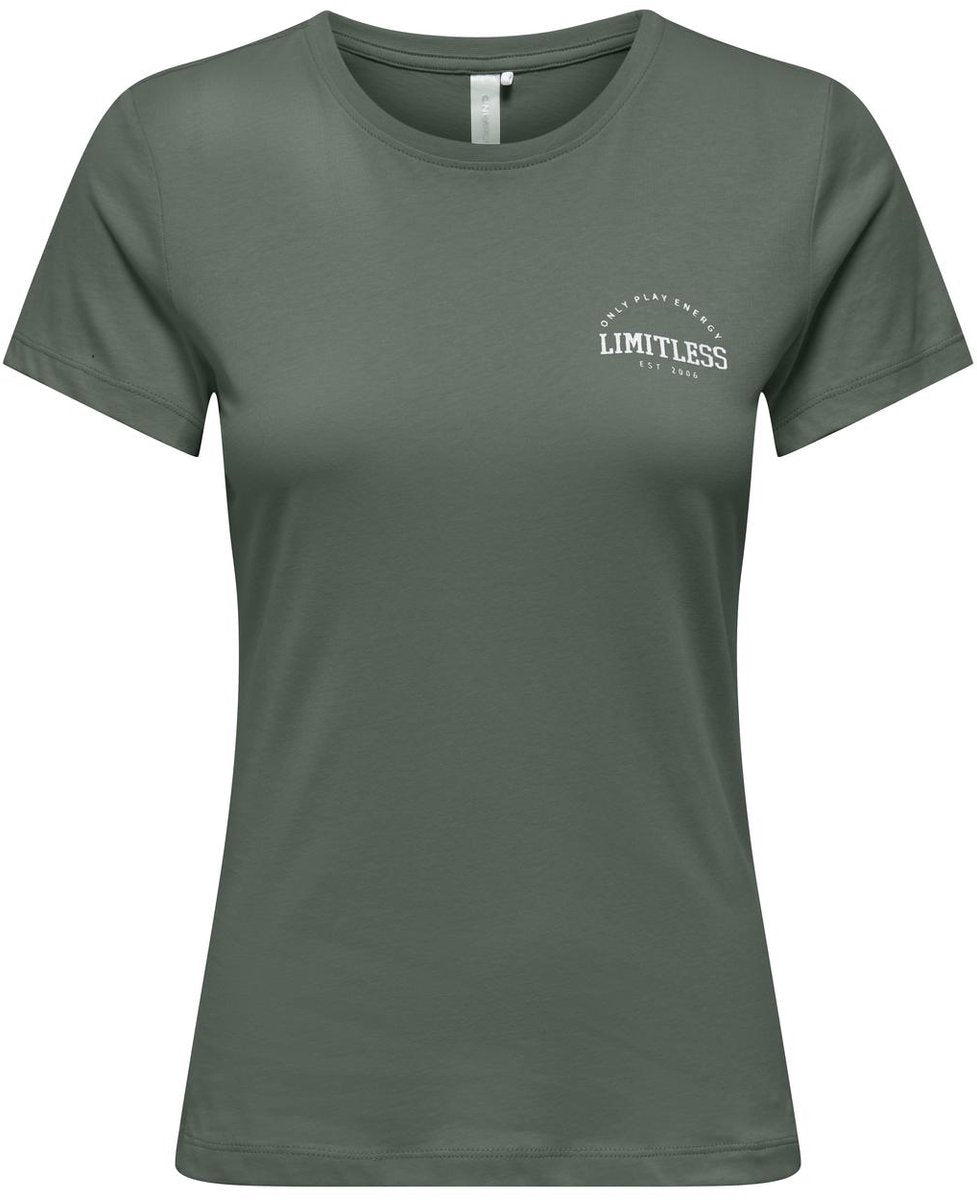 Only play cava life dames fitness t-shirt 15370927-laurel - kleur groen - maat xs