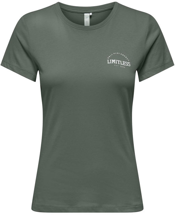 Only play cava life dames fitness t-shirt 15370927-laurel - kleur groen - maat xs