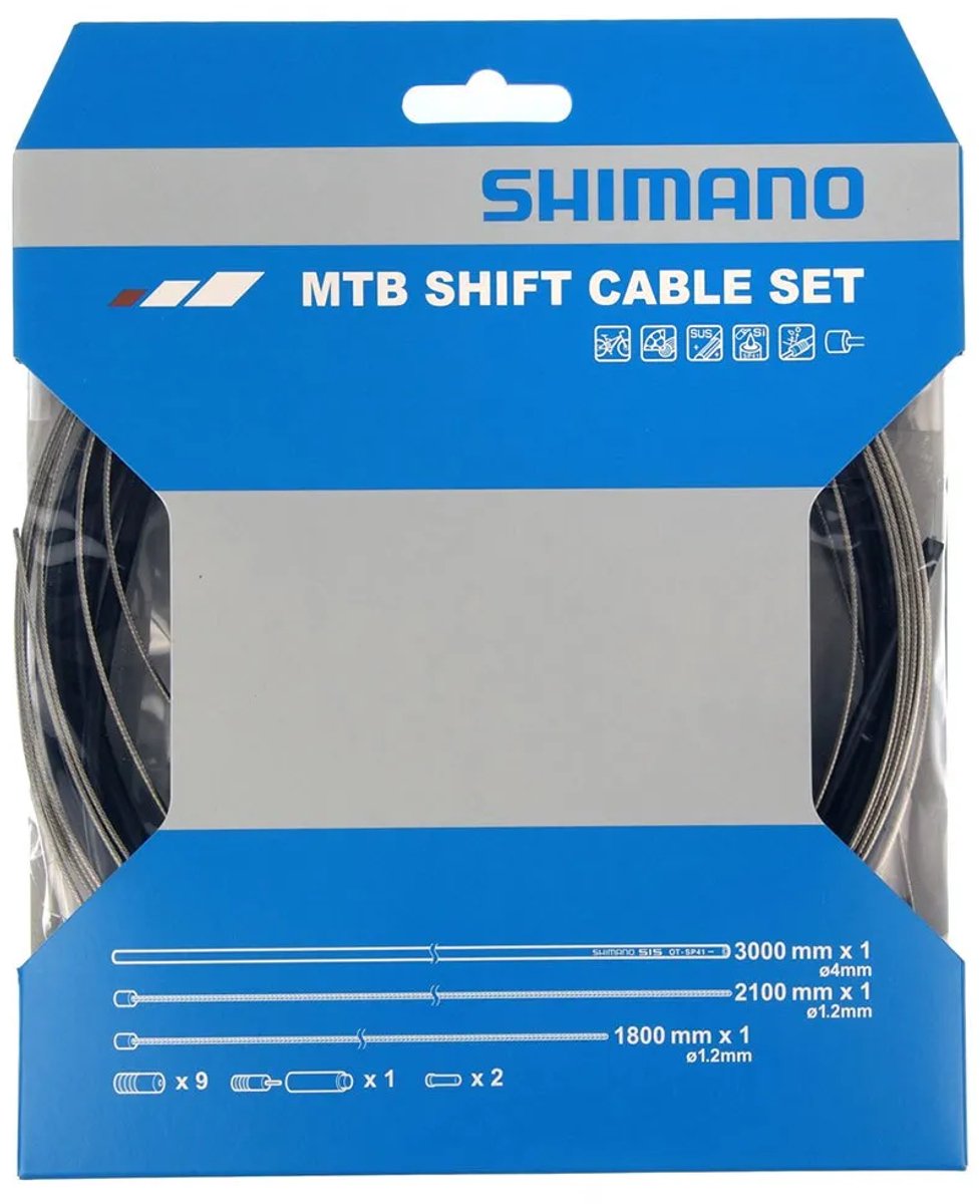 Shimano versnellingskabelset race RVS - zwart