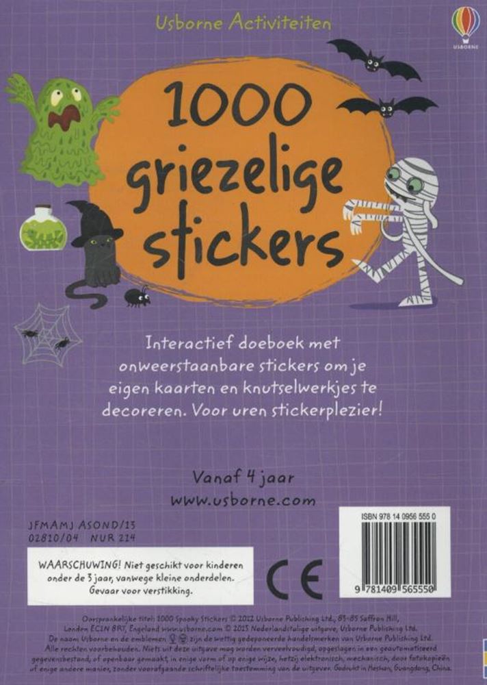 1000 griezelige stickers. 4+