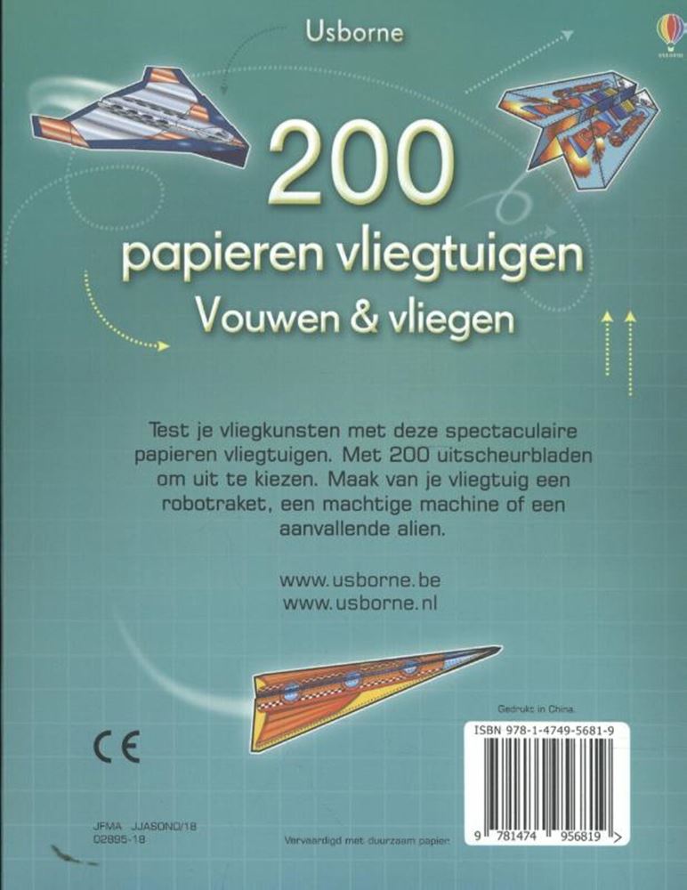 200 papieren vliegtuigen. 6+