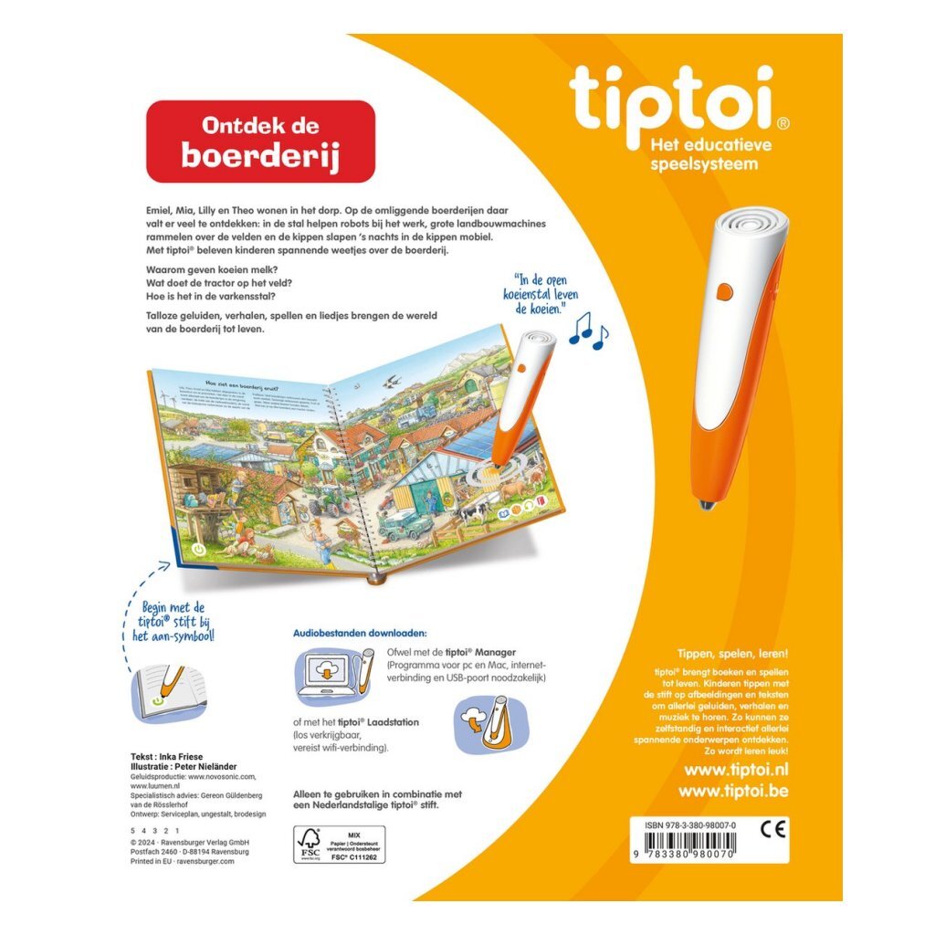 Ravensburger tiptoi boek ontdek de boerderij