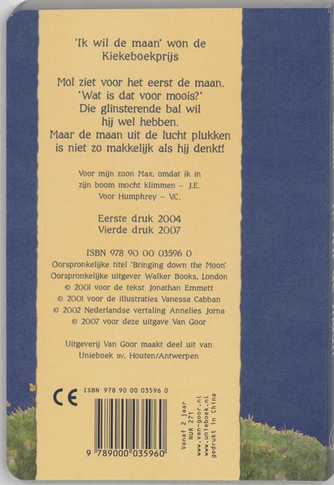 Ik wil de maan. 3+ kartonboek