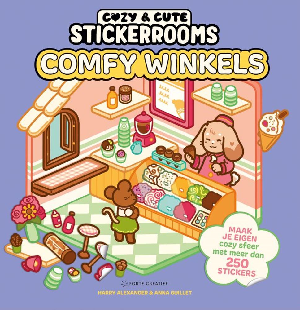 Cozy stickerboek comfy winkels -