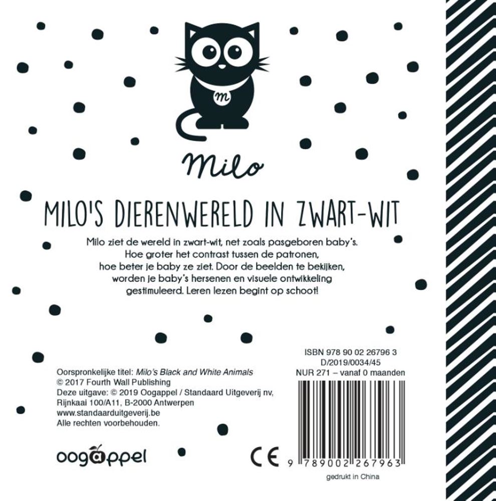 Milo's dierenwereld in zwart-wit. 0+