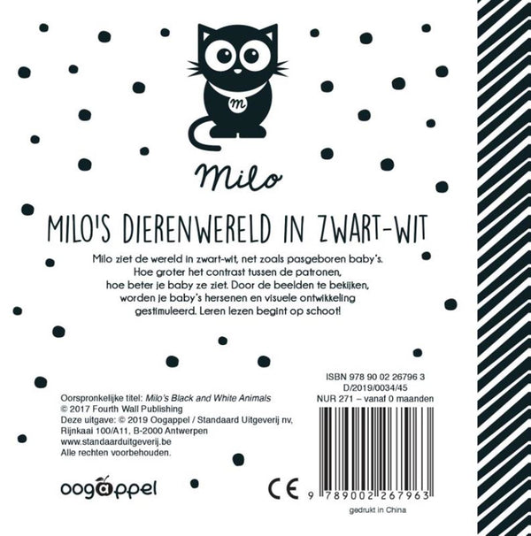 Milo's dierenwereld in zwart-wit. 0+
