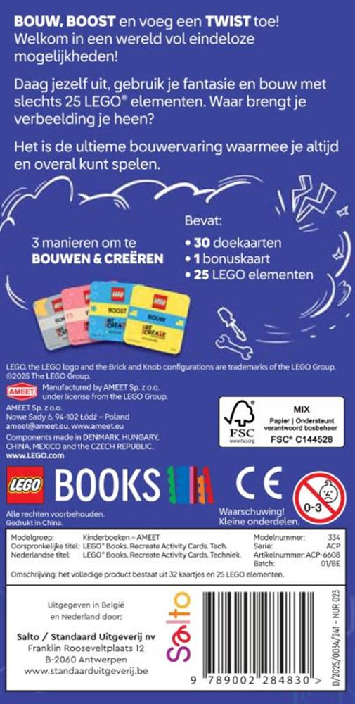 Lego recreate activity cards: techniek