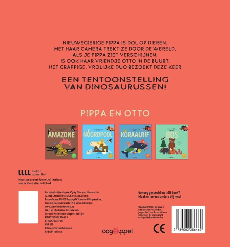 Pippa en otto bij de dino's - een pop-up