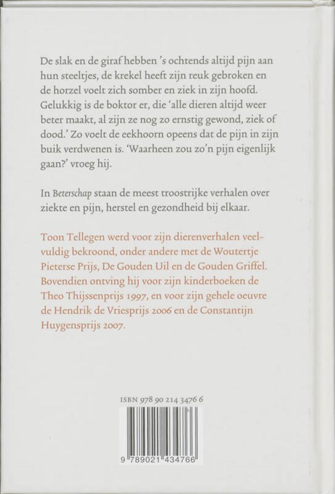 Toon tellegen: beterschap. cadeauboekje.