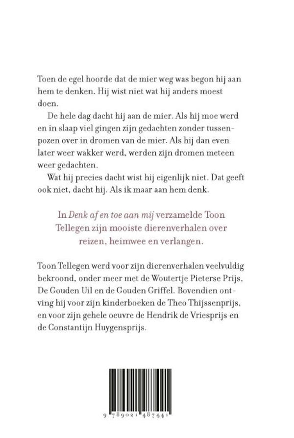 Toon tellegen: denk af en toe aan mij. c