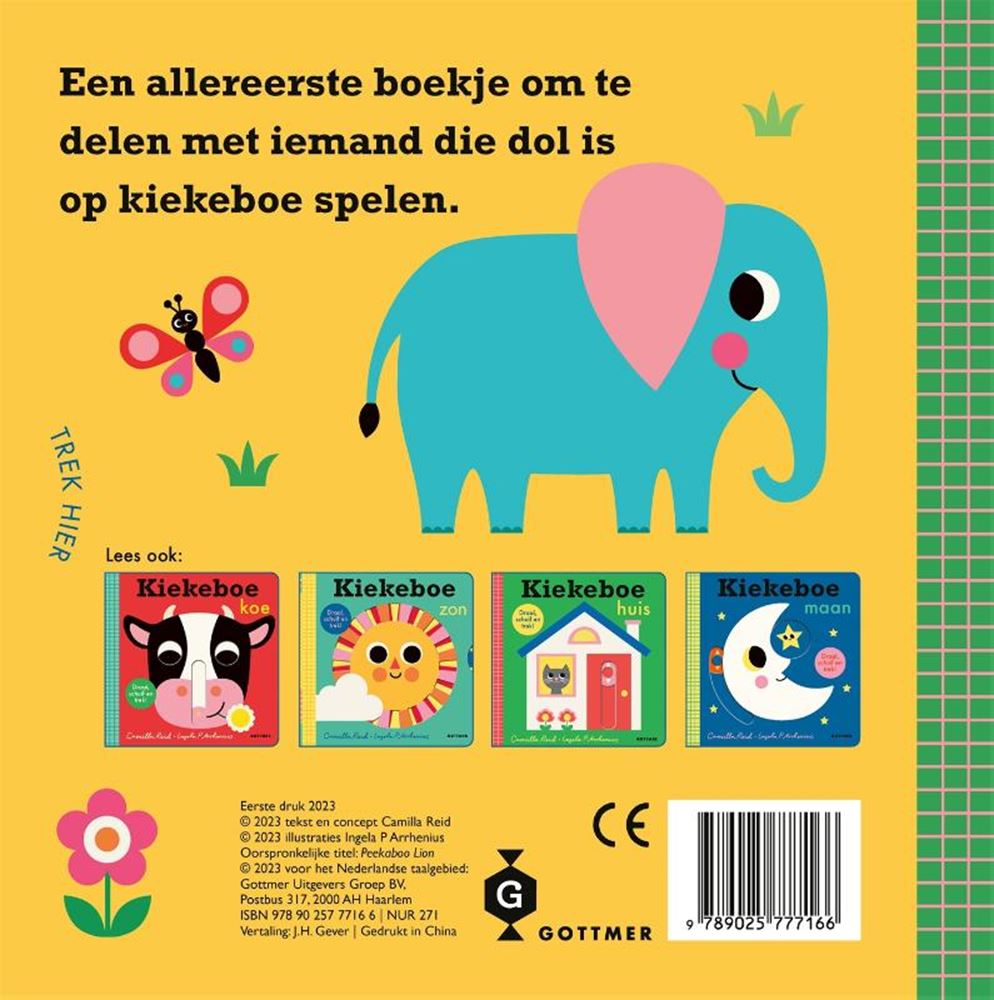 Gottmer uitgevers groep schuifboekje: kiekeboe leeuw. 1+
