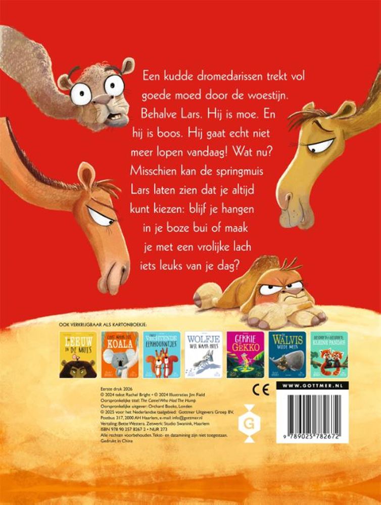 Lars de dwarse dromedaris. kartonboek.