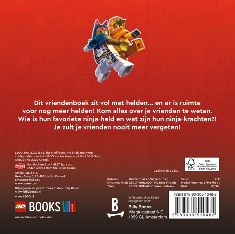 Lego® ninjago® - vriendenboek. 5+