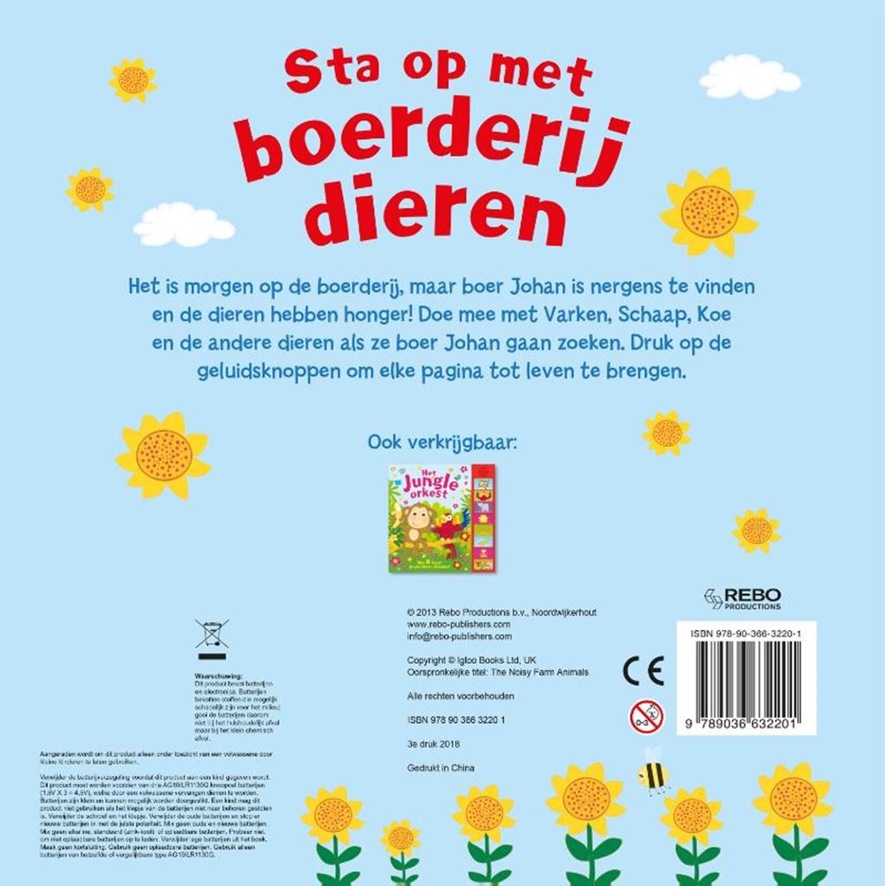Rebo uitgeverij geluidenboek boerderijdieren