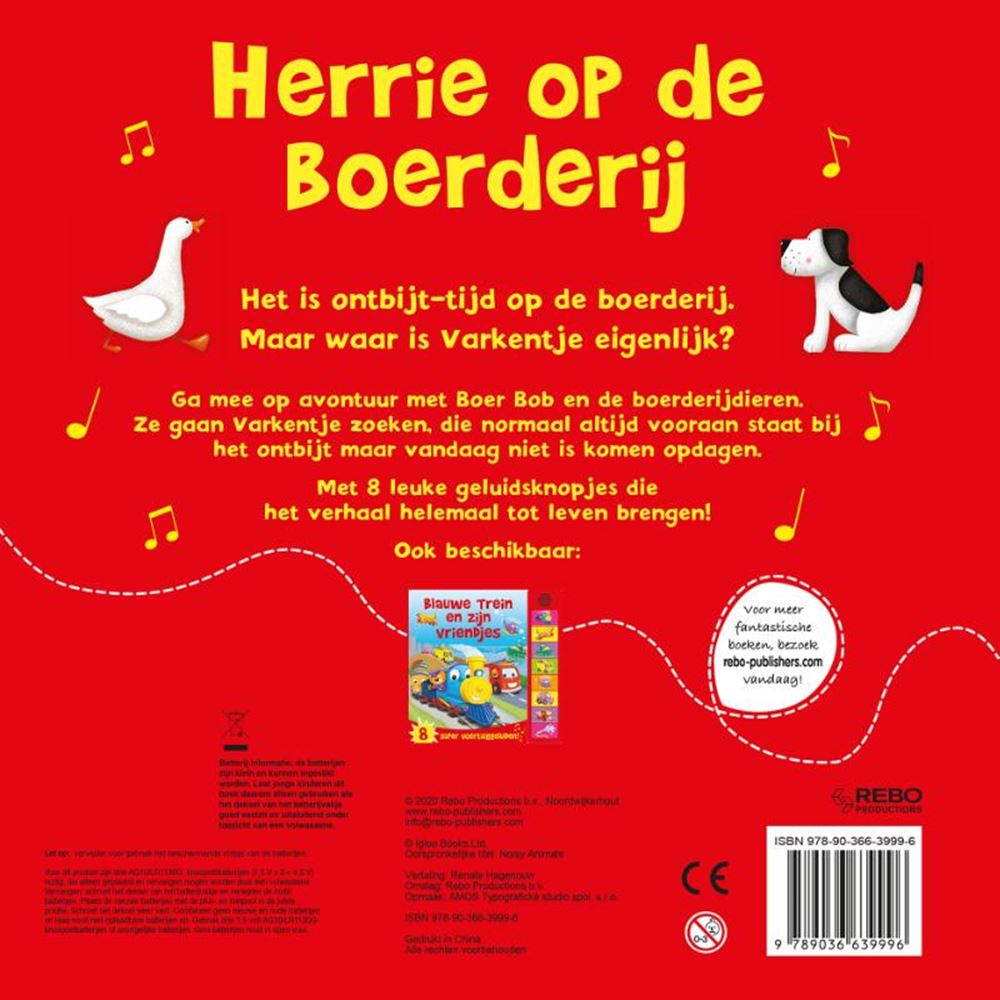 Geluidenboek: herrie op de boerderij. 2+