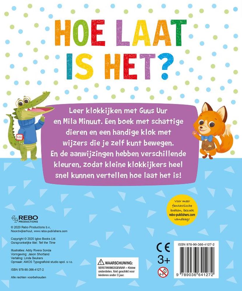 Rebo uitgevers klokboek - hoe laat is het?