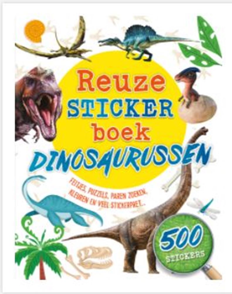 Rebo uitgeverij reuzestickerboek dinosaurussen