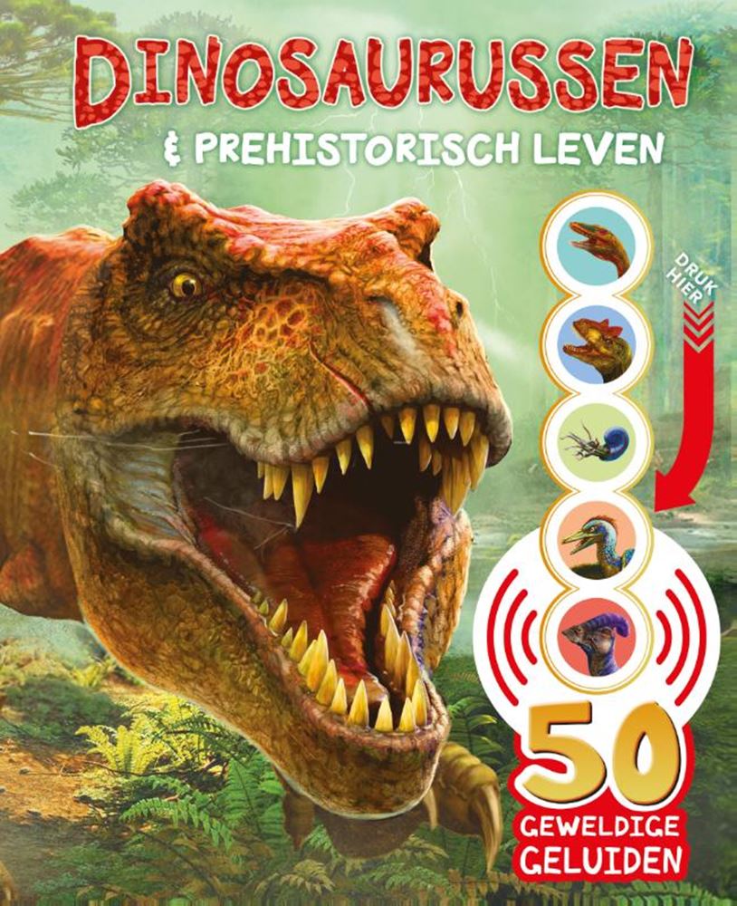 Rebo uitgeverij geluidenboek dinosaurussen prehistorie