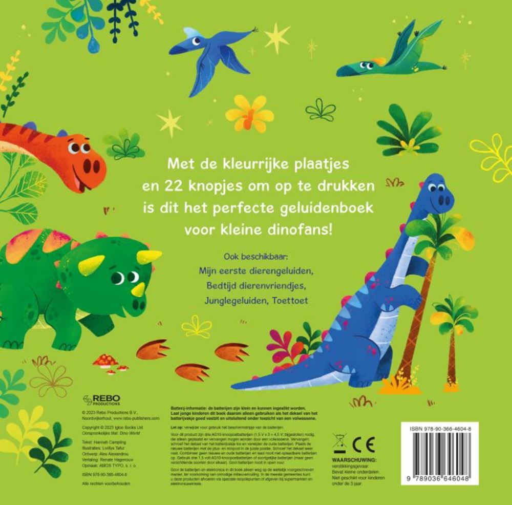 Rebo uitgeverij geluidenboek dinowereld
