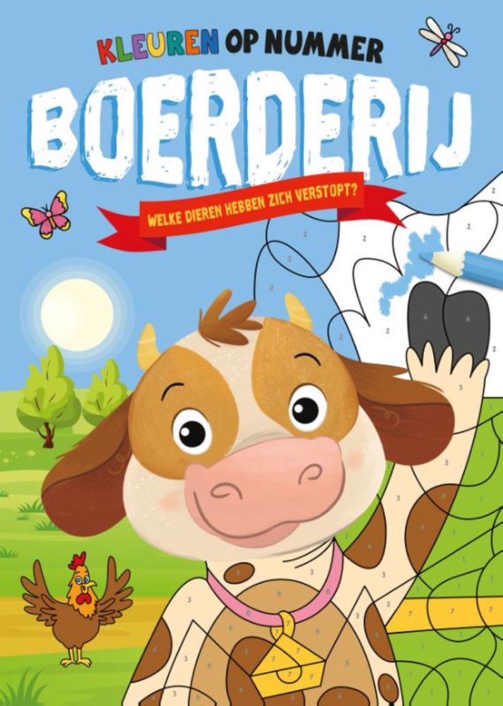 Rebo uitgevers boerderij - kleuren op nummer