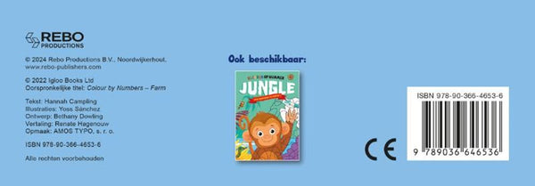 Rebo publishers boerderij - kleuren op nummer