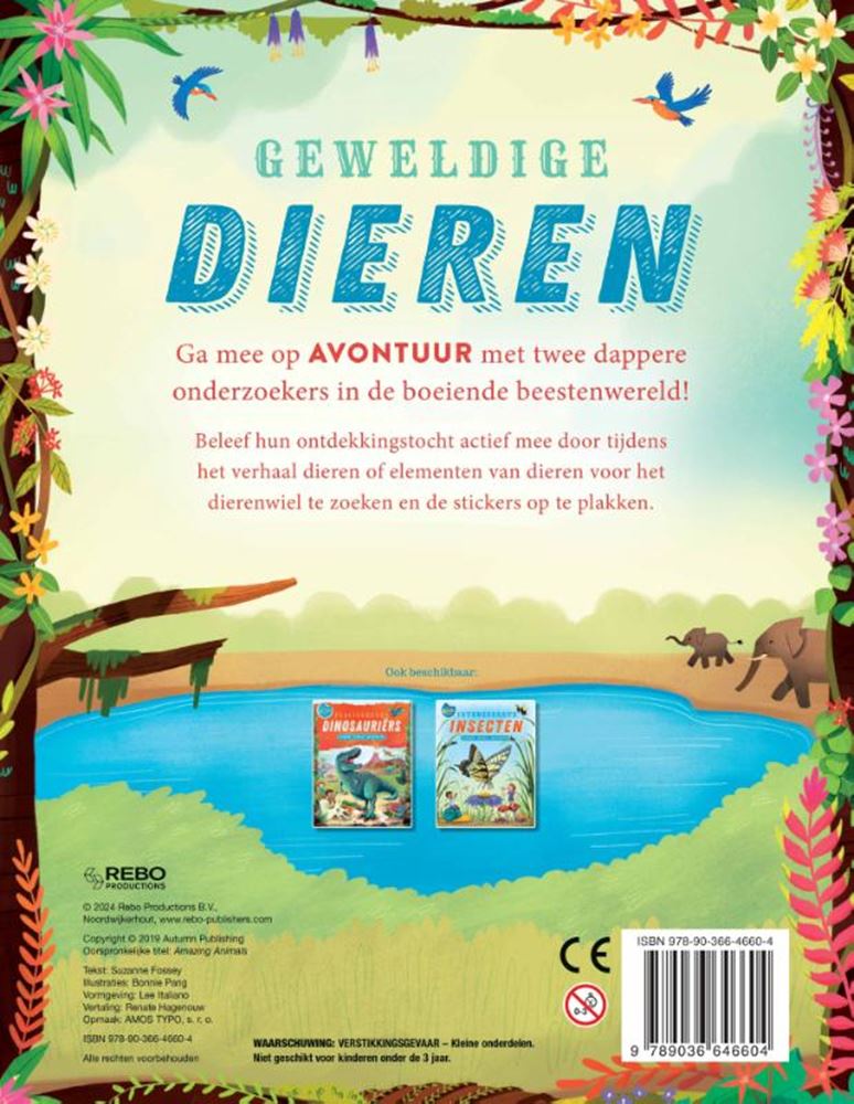 Rebo uitgeverij geweldige dieren-stickers