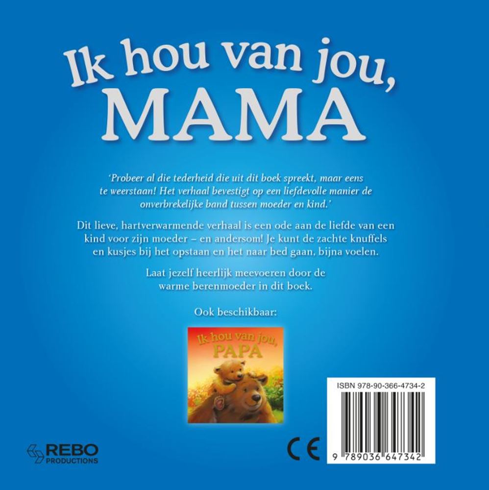 Rebo uitgeverij ik hou van jou, mama - kartonboek