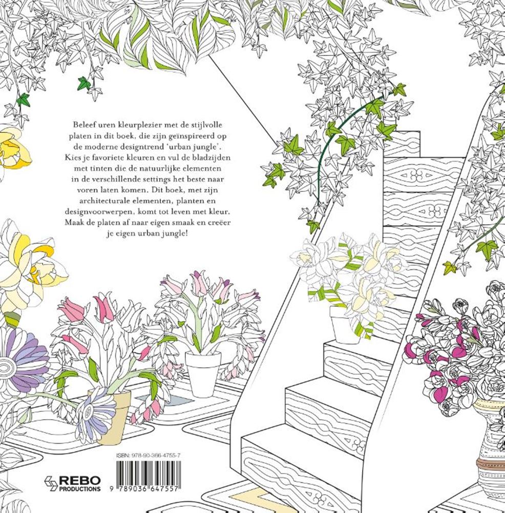 Kleurboek: urban jungle volwassene