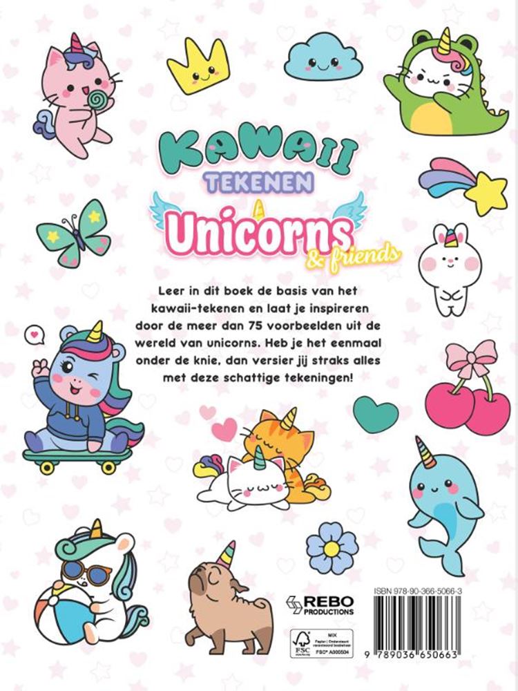Kawaii tekenen unicorns friends 6+
