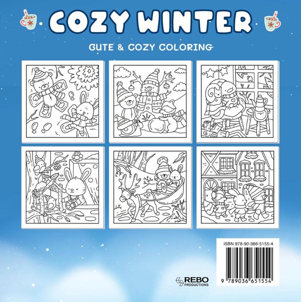Rebo publishers cozy winter - cute cozy coloring. 6+