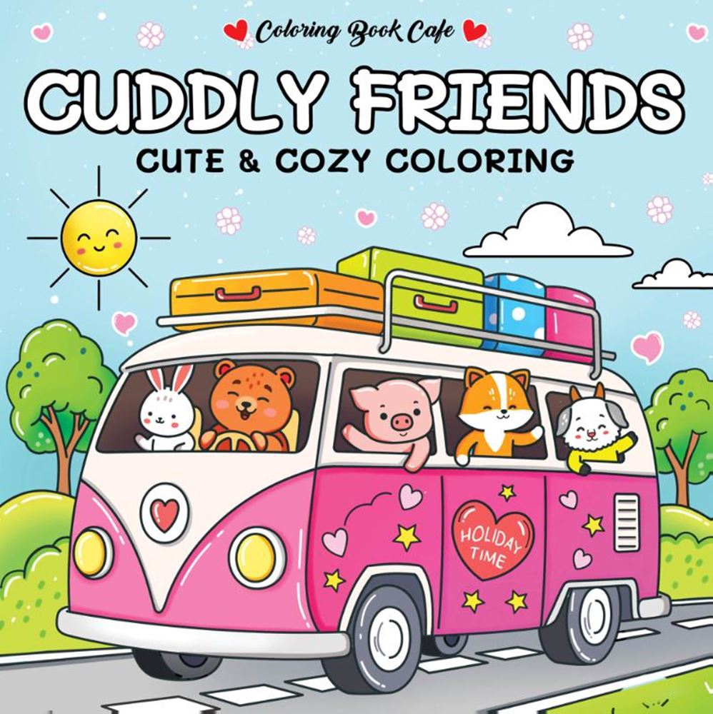 Cuddly friends - cute cozy coloring 6+