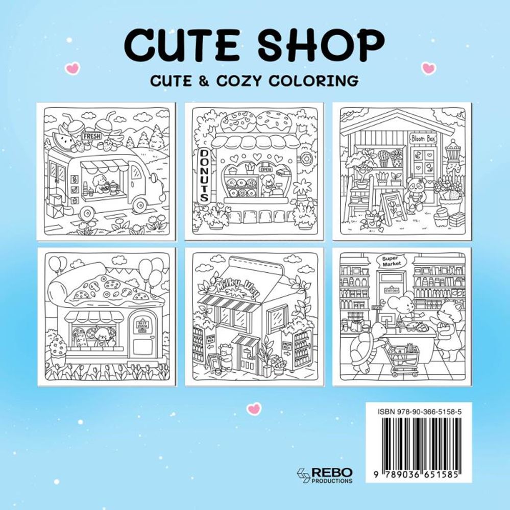 Cute shop - cute cozy coloring. 6+