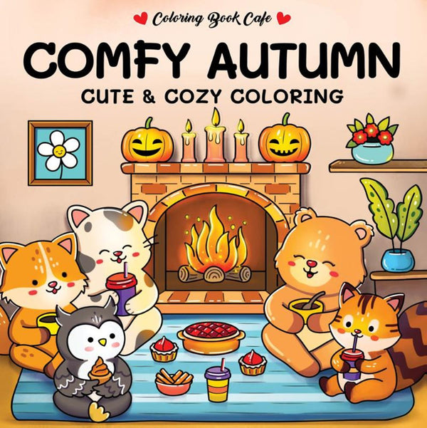 Comfy autumn - cute cozy coloring. 6+