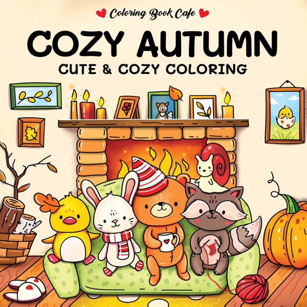 Cozy autumn - cute cozy coloring. 6+