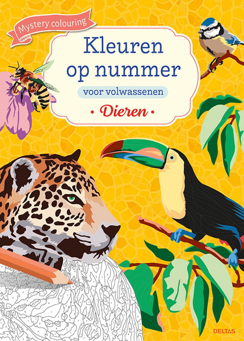 Deltas kleuren op nummer voor volwassenen dieren