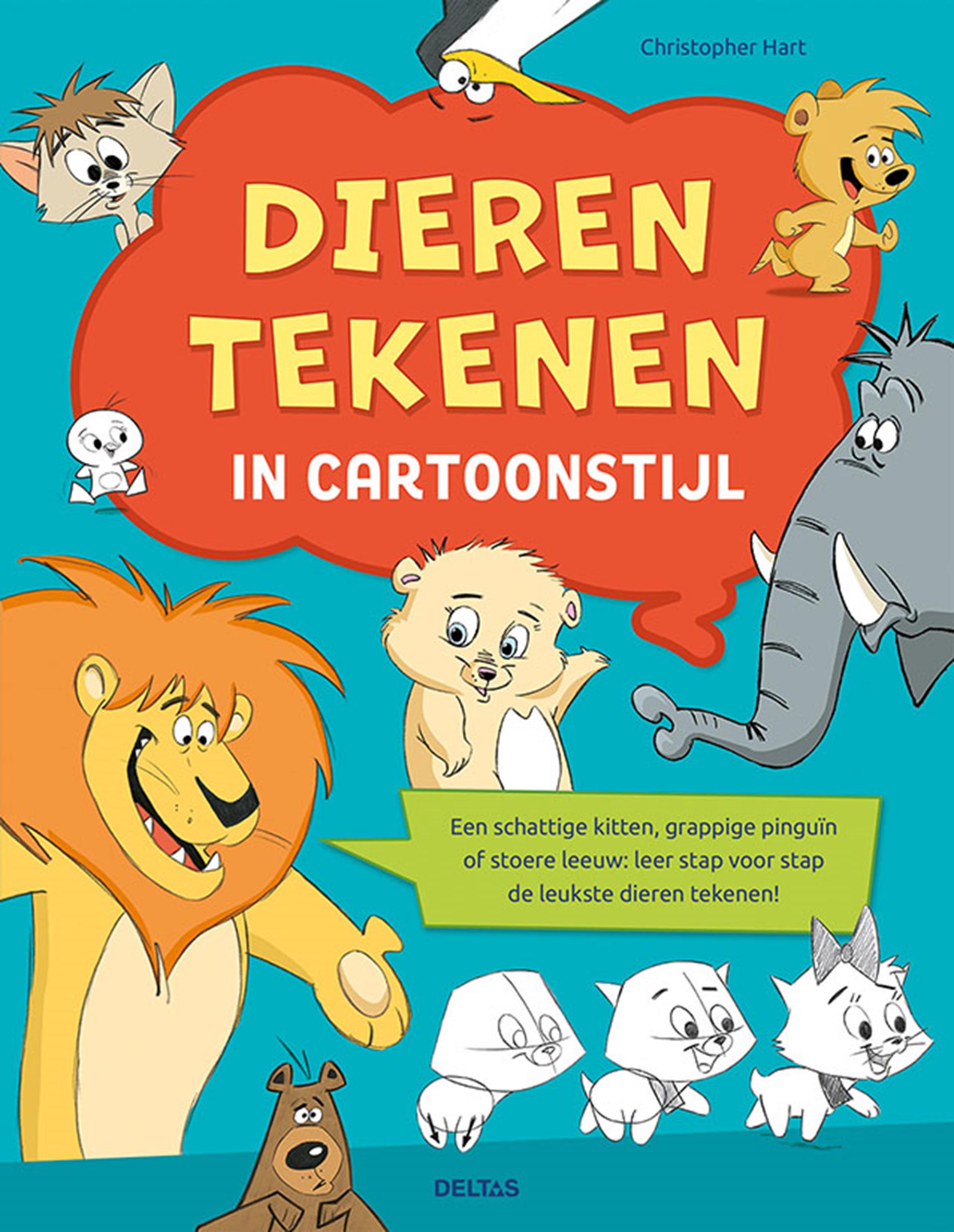 Deltas dieren tekenen in cartoonstijl