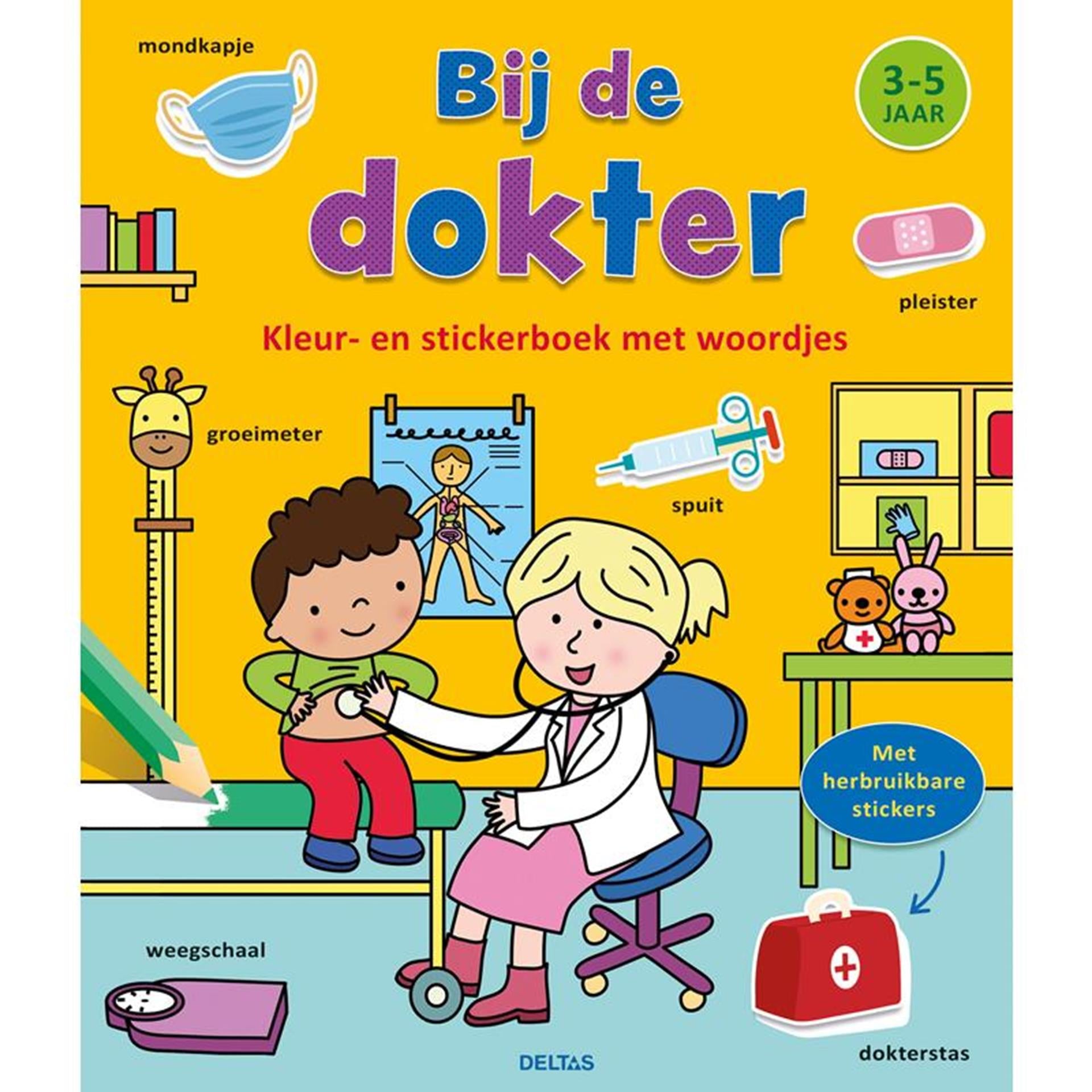 Deltas kleur- en stickerboek - bij de dokter