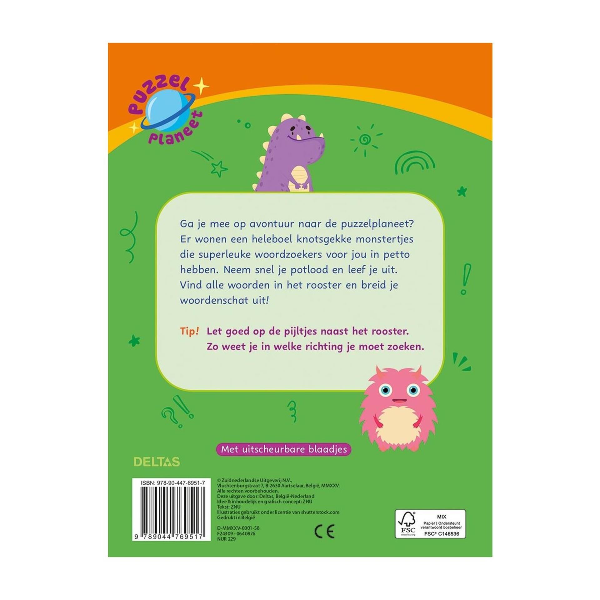 Deltas puzzelplaneet - supercoole woordzoekers 8-10 jaar