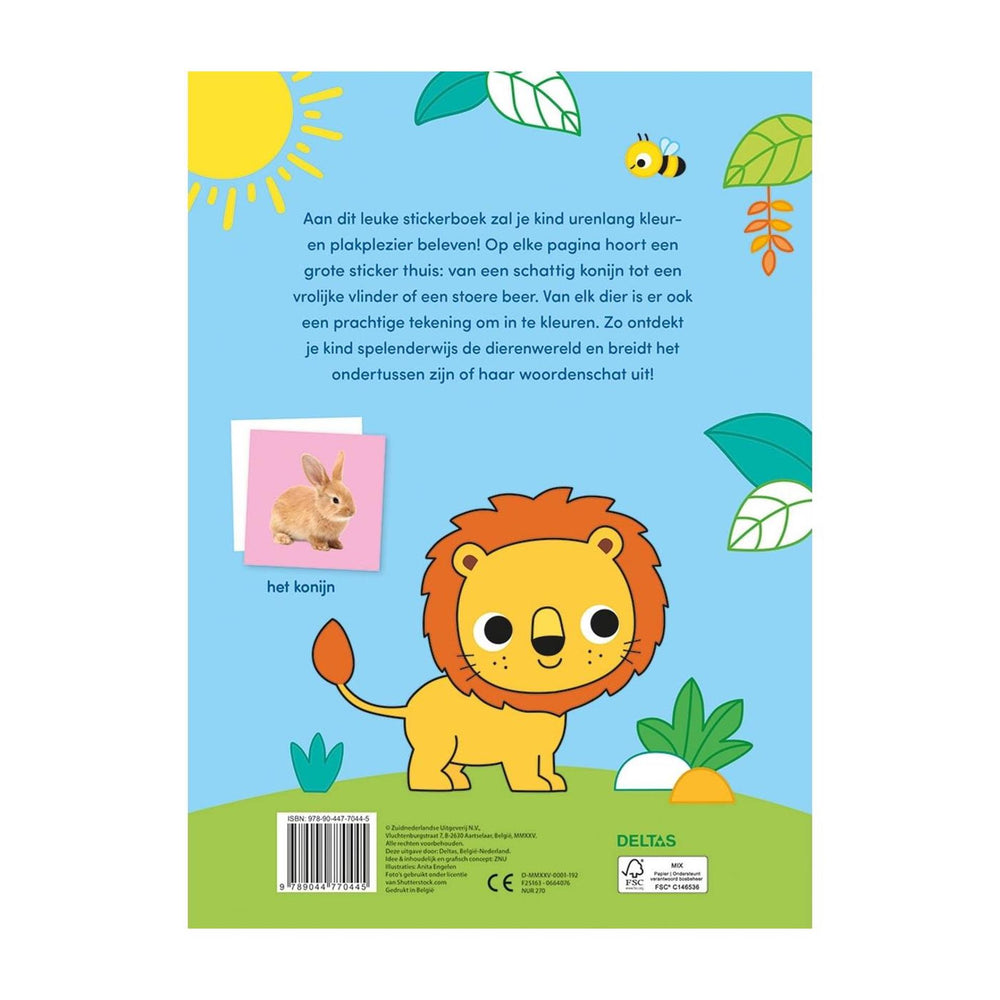 Deltas lieve dieren kleur- en stickerboek - 3-5 jaar