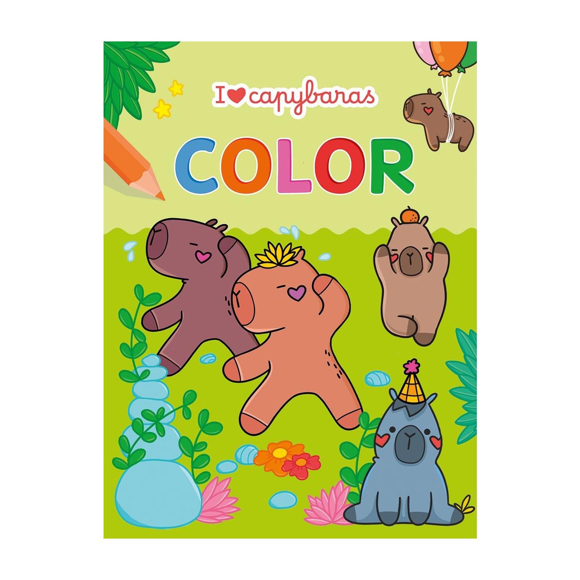 Deltas i love capybaras color kleurblok
